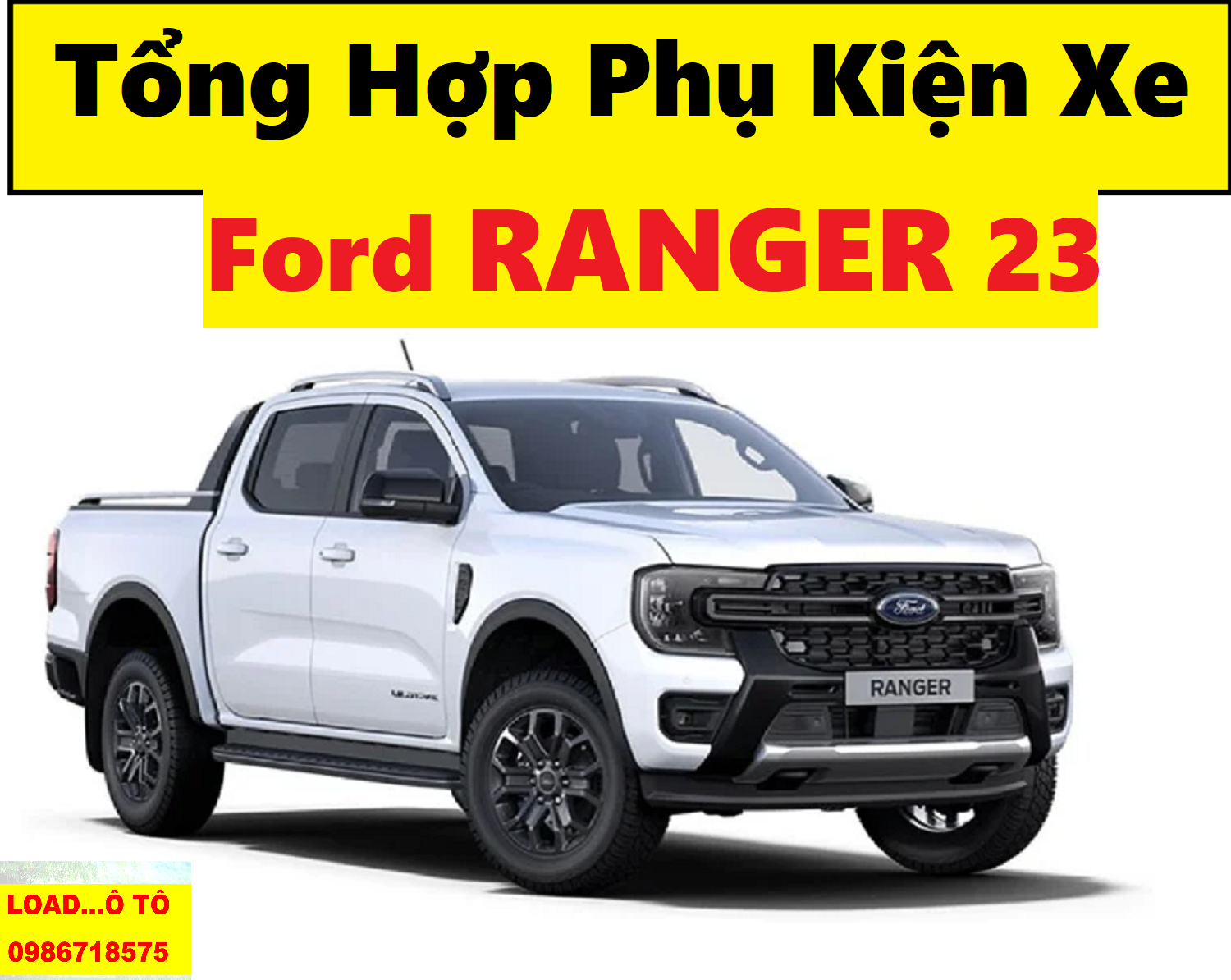 Tổng Hợp Phụ Kiên Xe Ford Ranger 2023 Màu Đen Ốp Tay Hõm Cửa, Vè Mưa, Ốp Bậc Chân, Ốp Viền Đèn Cao Cấp