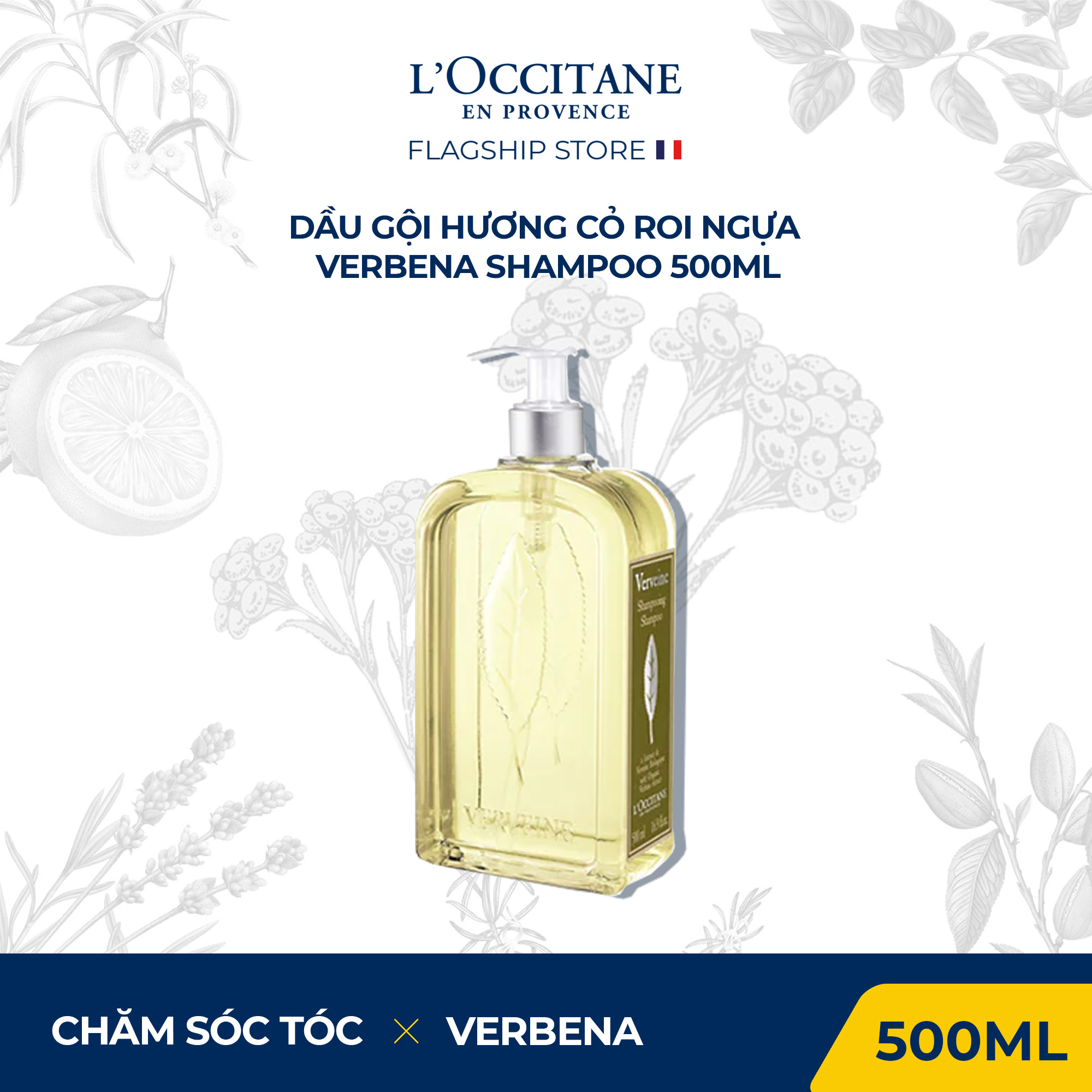 Dầu Gội Cỏ Roi Ngựa Verbena Shampoo 250ml - 500ml L'Occitane