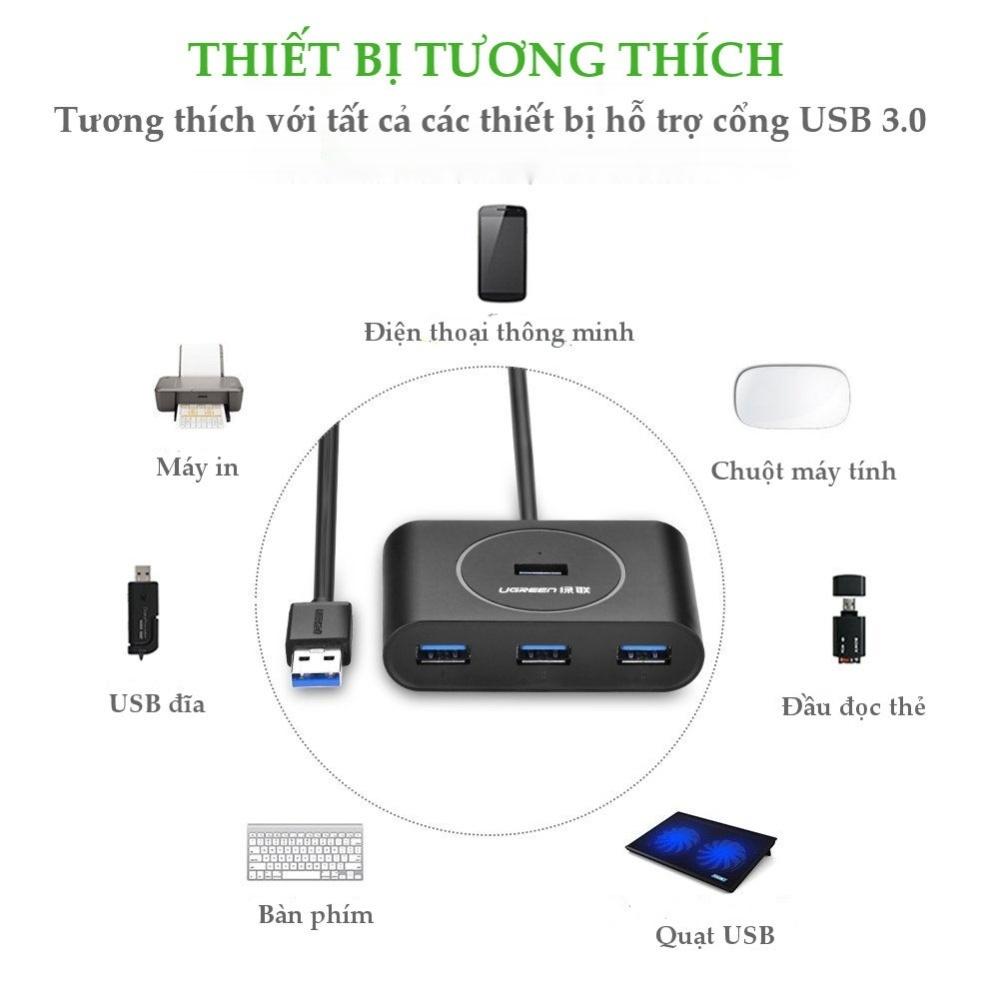 Bộ chia usb 3.0 ra 4 cổng dài 0.3m - hub usb 3.0 ugreen 20290