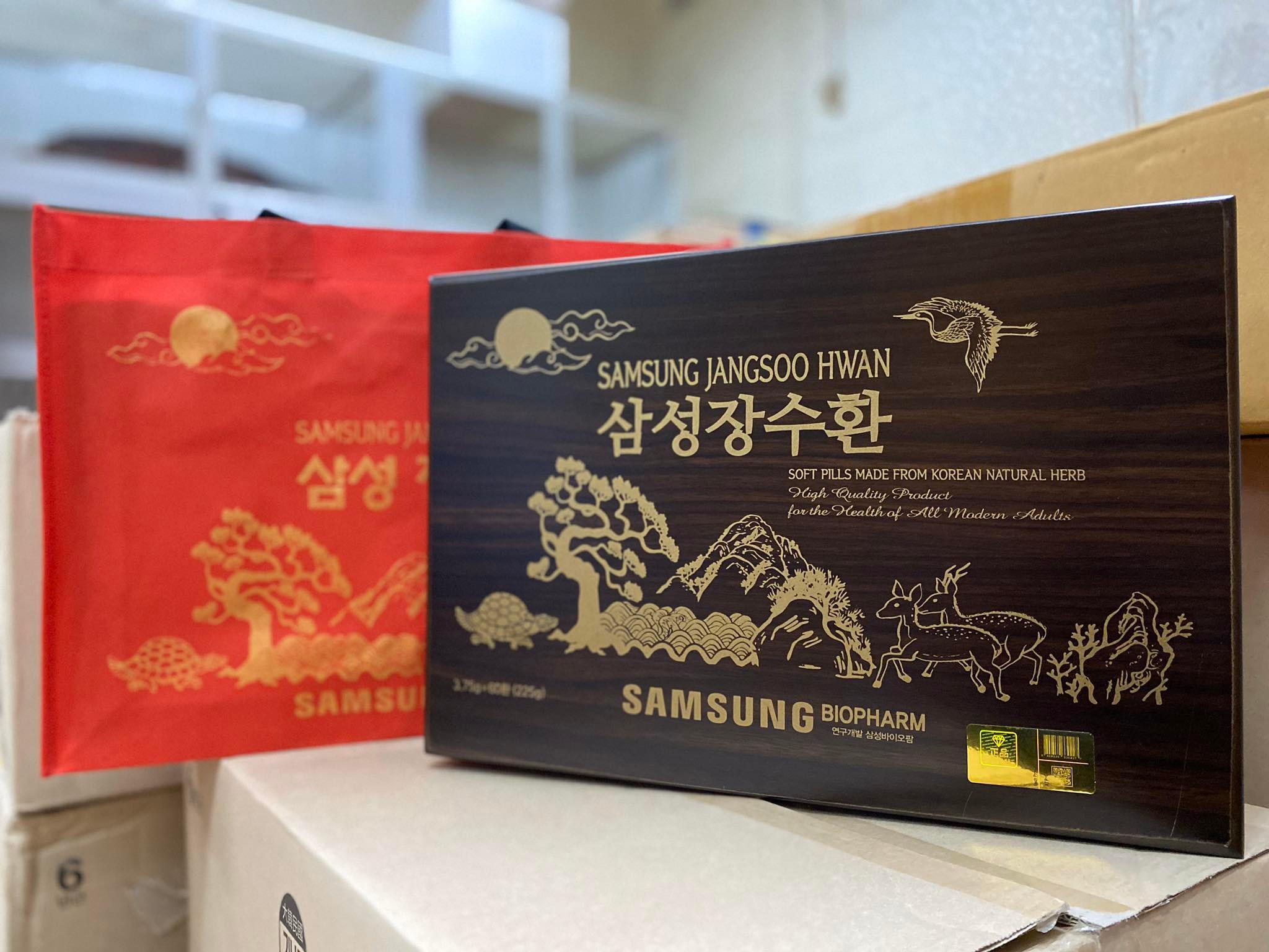 An cung trầm hương Samsung Jangsoo Hwan Hàn Quốc hộp 60 viên x 3.75gr