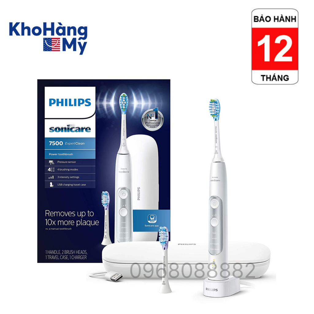 Bàn chải điện sóng âm Philips Sonicare ExpertClean 7300 - 7500