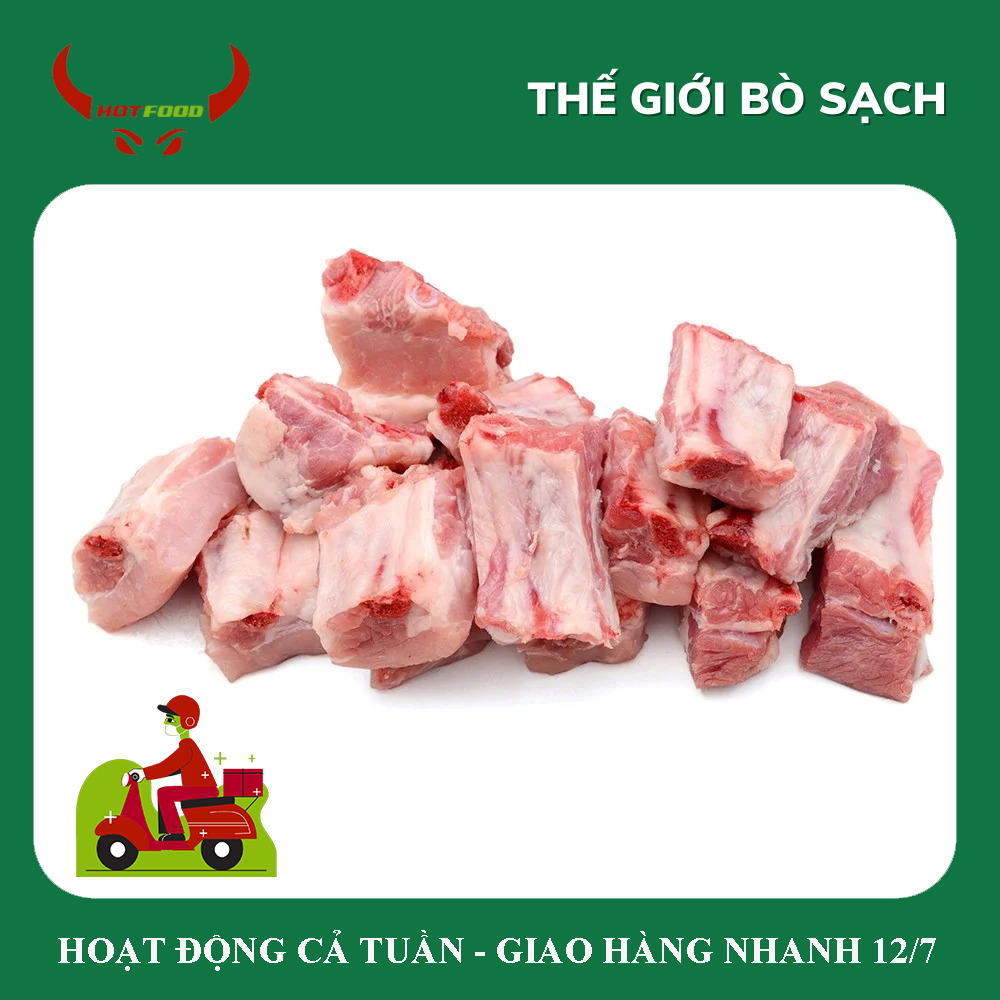 [ Miễn Phí Giao Hàng ]Sườn Non Heo Mỹ Cắt Khúc Xào - Hầm Thịt Sốt Chua Ngọt - Giao Nhanh HCM - 1 Kg