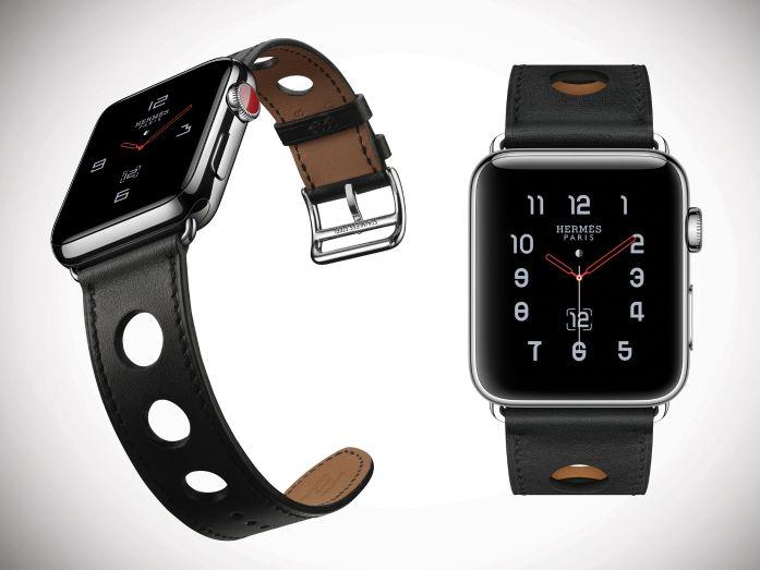 Dây đeo apple watch, dây da black h.e.r.m.e.s tour rallye 42mm