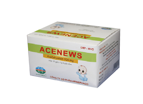Acenews Acetylcystein 200mg giúp giảm ho, loãng đờm cho trẻ em