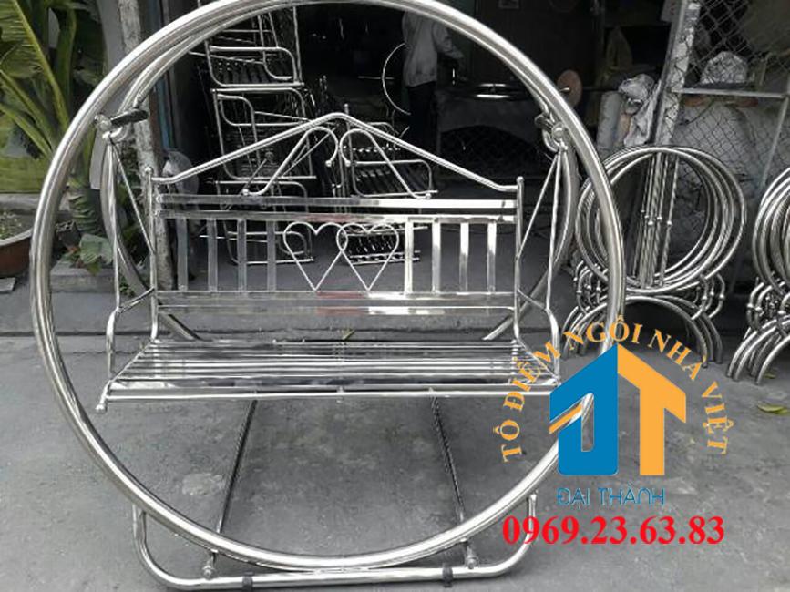 [HCM] Xích đu inox kiểu vòng tròn rộng 1m5