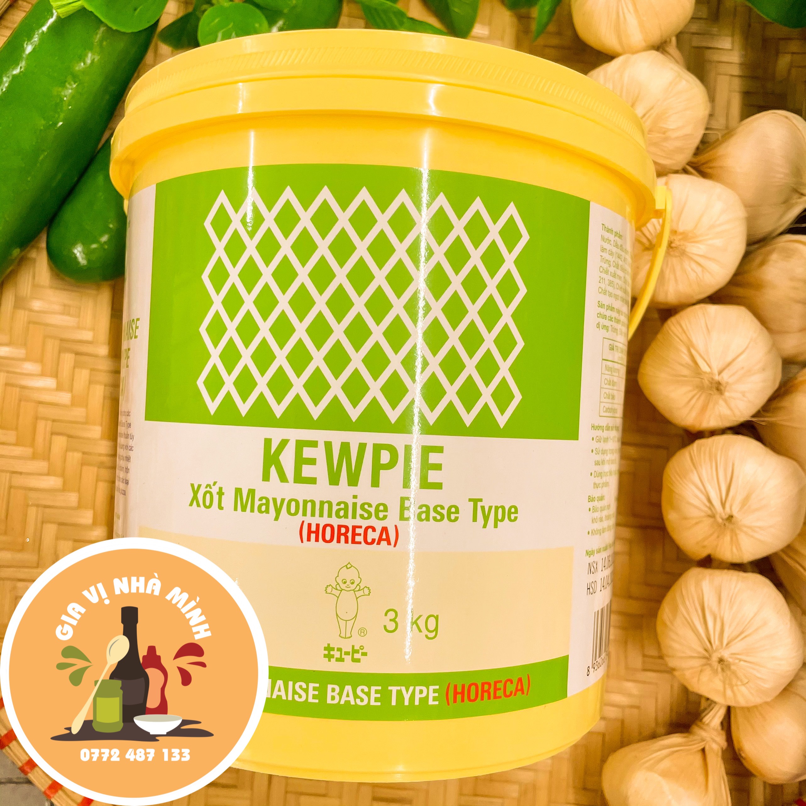 SỐT MAYONNAISE BASA HORECA 3KG KEWPIE