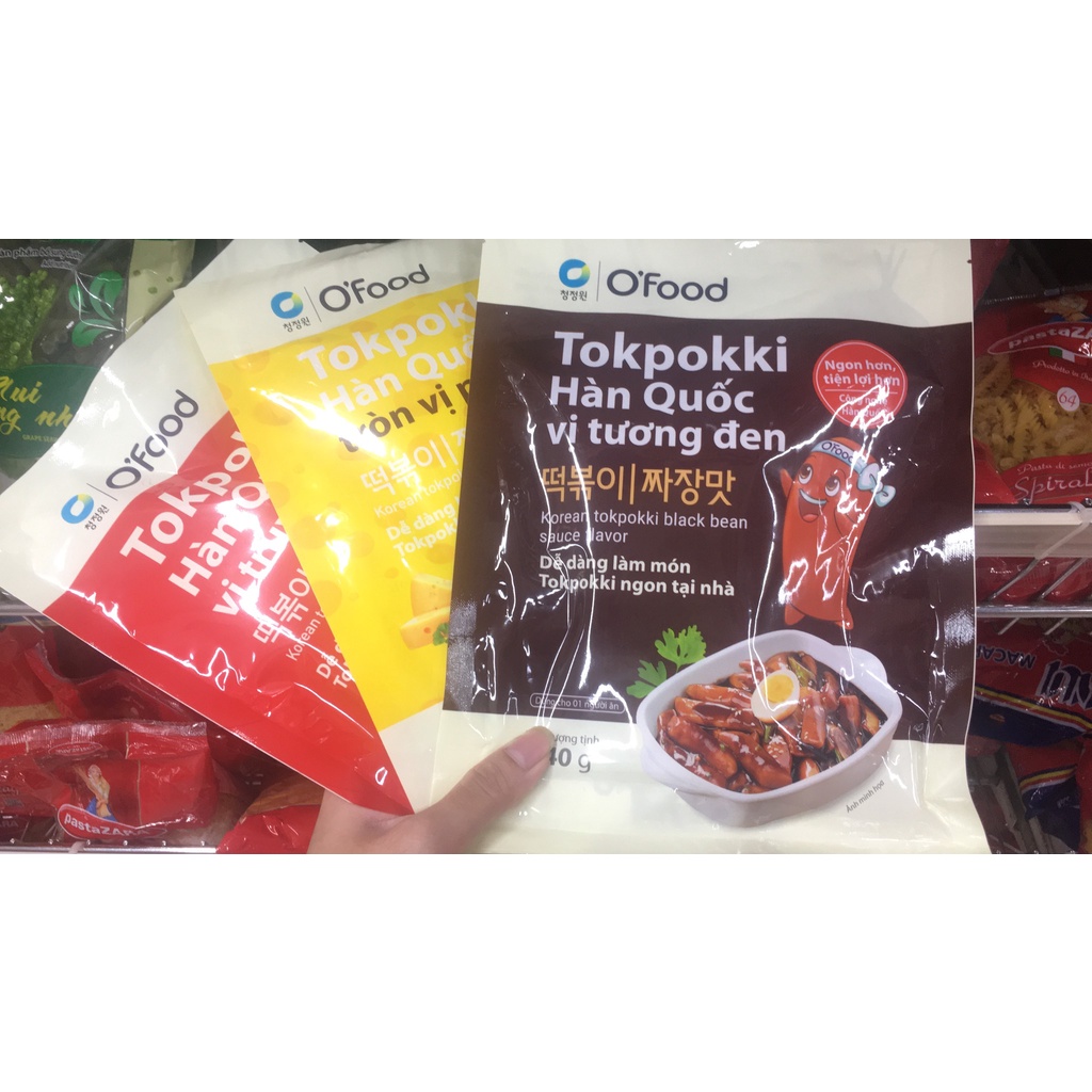 Bánh gạo tokbokki hàn quốc ofood 140g chuẩn vị, tokpoki bánh gạo o'food 140g bách hóa no.1