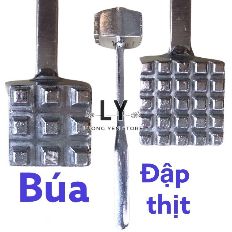 Búa Đập Thịt, đá 2 mặt size nhỏ chất liệu nhôm 23cm