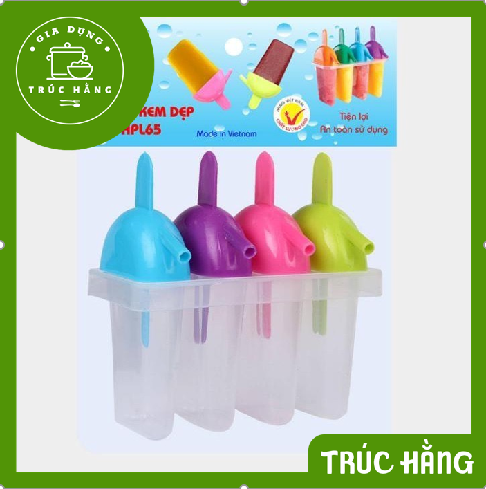 Khuôn nhựa làm 4 que kem dẹp