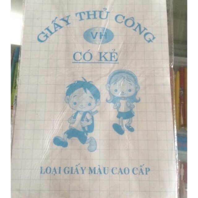 Giấy thủ công không keo xấp 7 màu