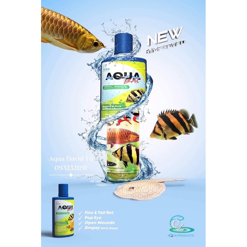 Aqua bạc cho cá rồng hổ sam các bệnh nấm,kênh vảy,mờ mắt