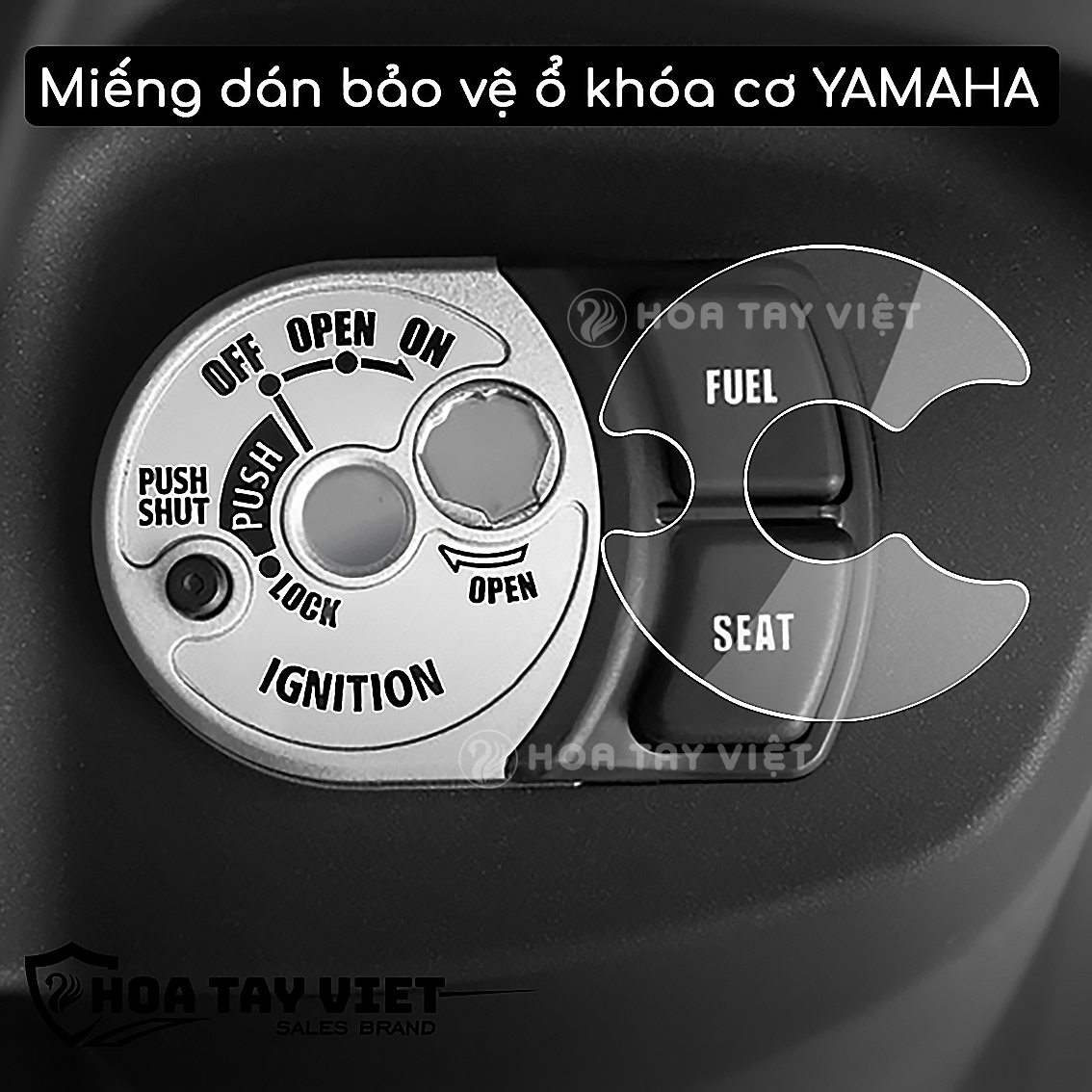 Miếng dán Cường lực Ổ khóa Yamaha cơ chống trầy xước - bay màu ổ khóa cơ yamaha