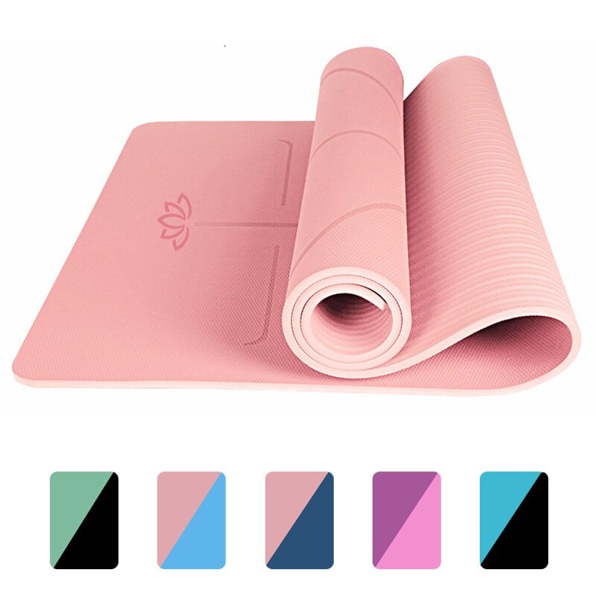 [HCM][Free Ship] Thảm Tập Yoga Thái Lan 2 Lớp- Thảm Yoga Tập Thế Dục Tại Nhà Thảm tập yoga định tuyến️ 2 lớp TPE độ dày chuẩn 8mm chống trơn trượt Cao cấp Tặng Kèm Túi Đựng.