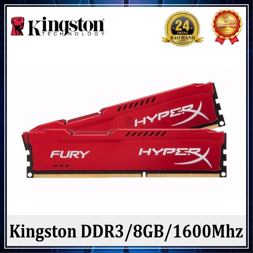Ram Kingston DDR3 8GB Bus 1600MHz có tản HYPER