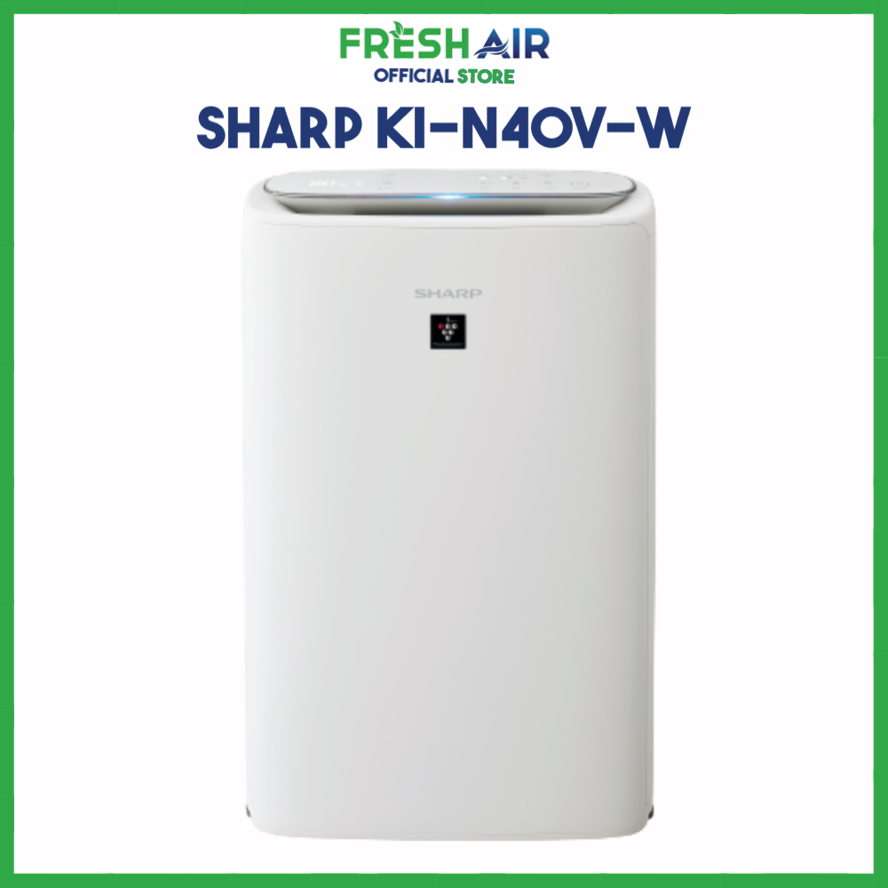 Máy lọc không khí và tạo ẩm sharp ki-n40v-w, ki-n40v-h - hàng chính hãng