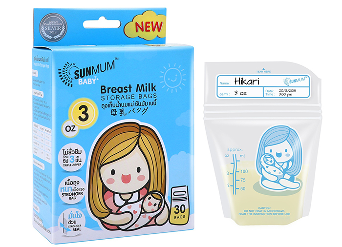 Túi trữ sữa sunmum thái lan hộp 30 túi, 50 túi