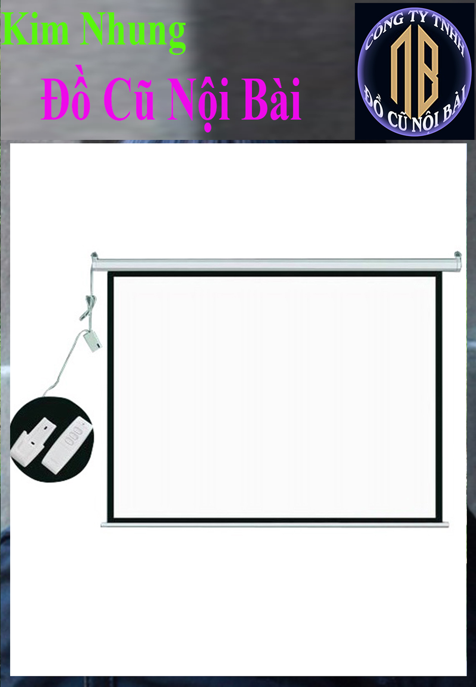 Màn chiếu điện cũ 120 inch Chính Hãng Dalite, Apollo...