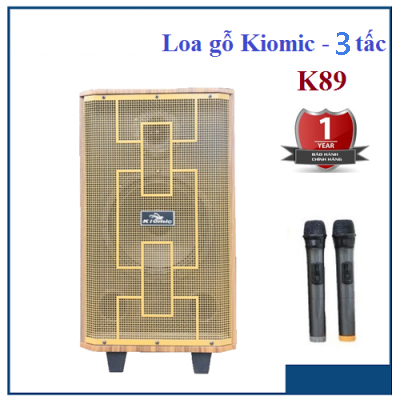 [HCM][ HÀNG CHẤT LƯỢNG ]Loa Di Động Loa Bluetooth Loa Karaoke Kiomic K89 Loa Kẹo Kéo. Loa Thùng Gỗ Bass Hay Kiomic K89 Tặng Kèm 2 Mic Không Dây Loa Kéo Đa Năng Cỡ Lớn Vân Gỗ Cao Cấp Âm Thanh Hay Hát Karaoke Si.Êu HayCông Suất 300WLoa 3 Tấc