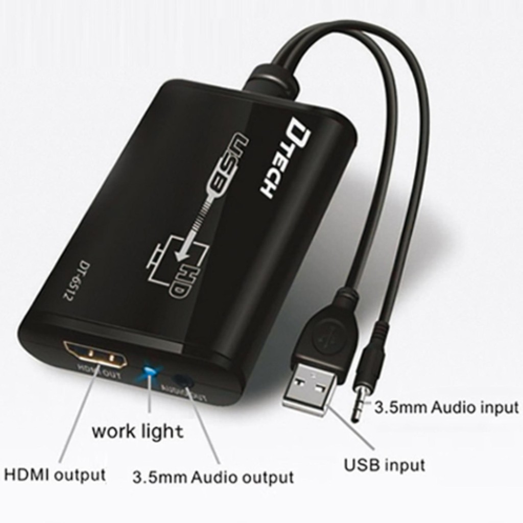 Cáp chuyển usb sang hdmi dtech - dt-6512