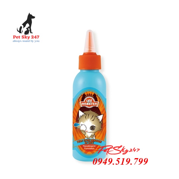 Dung Dịch Vệ Sinh Mắt Cho Mèo Lee&Webster 130ml