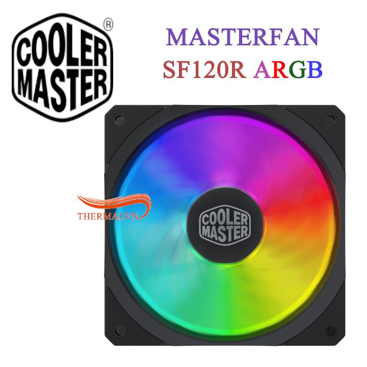 Fan case rgb cooler master masterfan sf120r argb - fan case 12cm ức gió lớn, hiệu ứng đèn addressable rgb