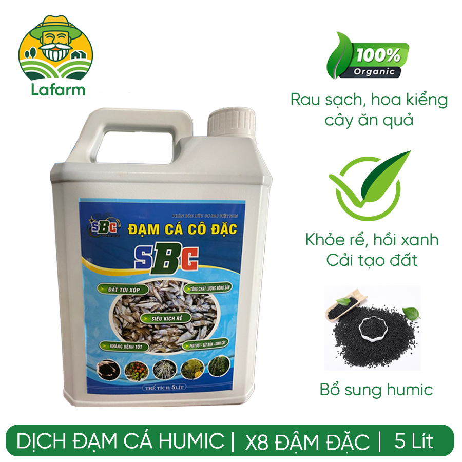 Đạm cá cô đặc sbc phân bón hữu cơ sinh học - can 5l/1l