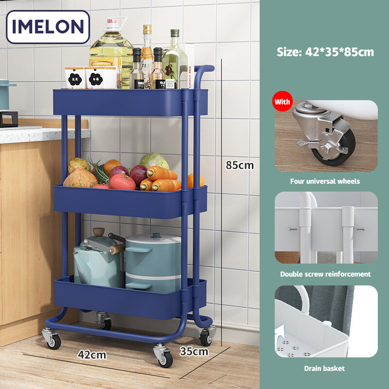 IMELON quả tặng miễn phí TOÀN CỬA HÀNG Giá Xe Đẩy Nhiều Tầng  , Nhà Bếp Di Chuyển Sơ Sinh Lưu Trữ Giá Snack Lưu Trữ Giákệ đựng đồ đa năng
