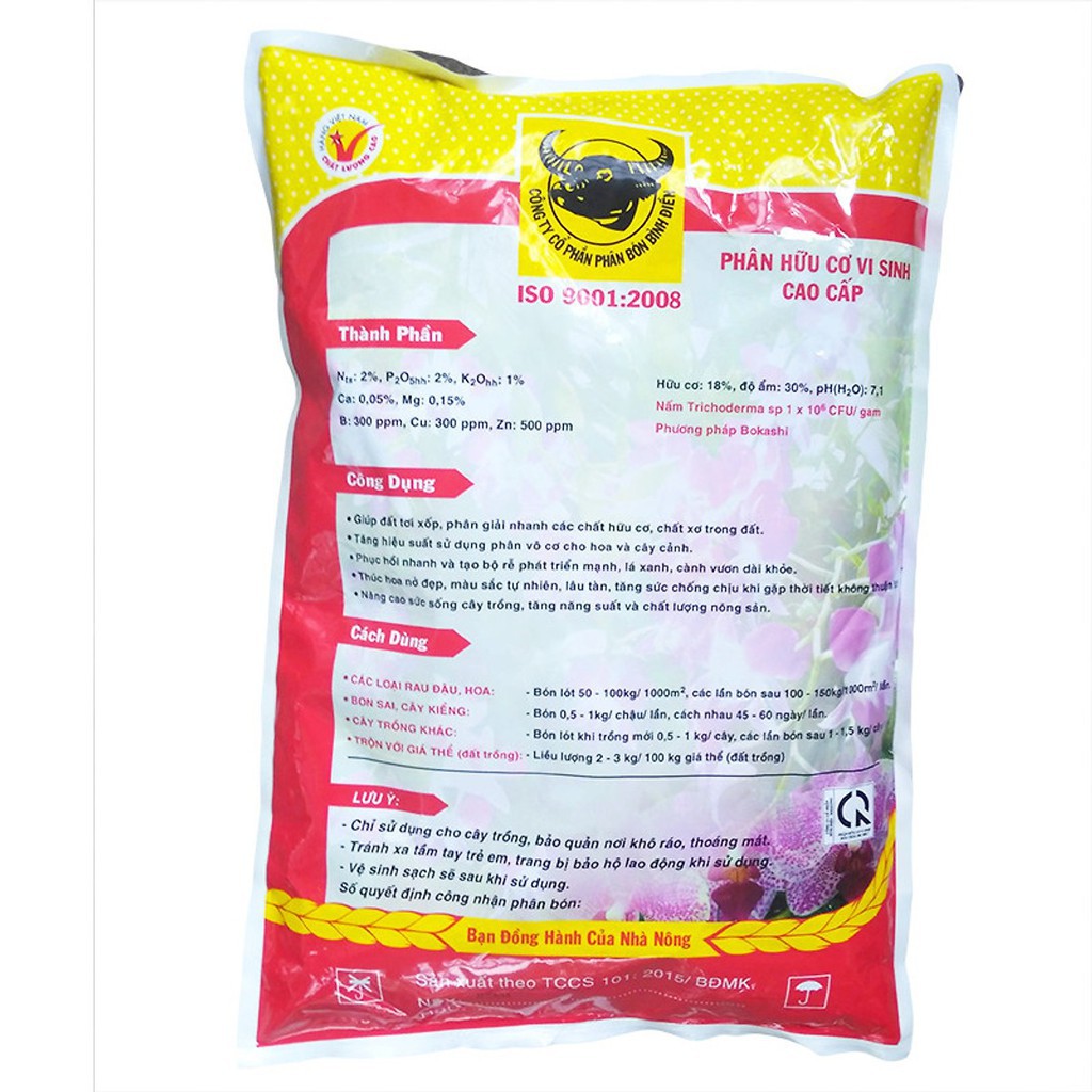 Phân Hữu Cơ Vi Sinh Trichoderma + TE Đầu Trâu 5Kg hàng đẹp, phân phối chuyên nghiệp.