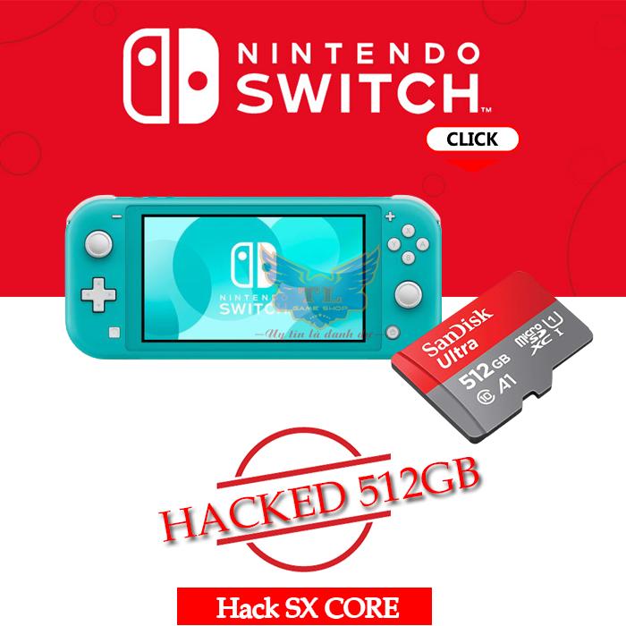 [trả góp 0%] máy chơi game nintendo switch lite h.a.c.k chip sx core + thẻ nhớ 1