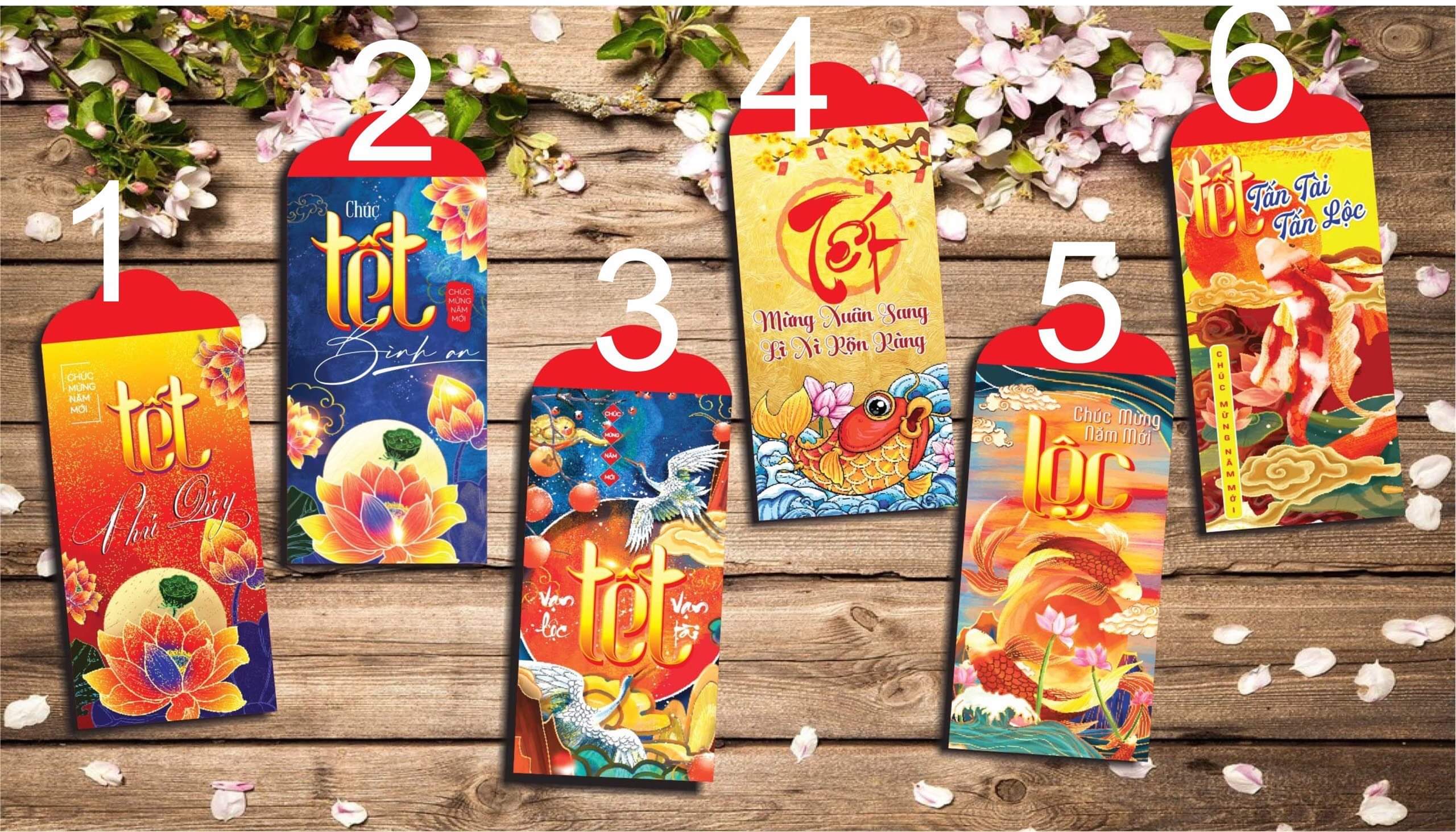 Combo 100 bao lì xì tết 2021 cao cấp cực đẹp, giao mẫu ngẫu nhiên