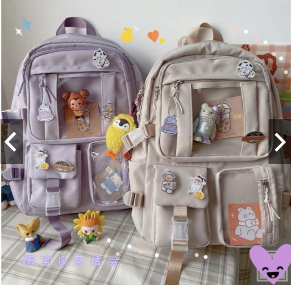 Balo ulzzang nữ đi học đẹp thời trang giá rẻ màu pastel nhẹ nhàng xinh xắn ( tặng kèm 3 sticker ) ulzzang 6