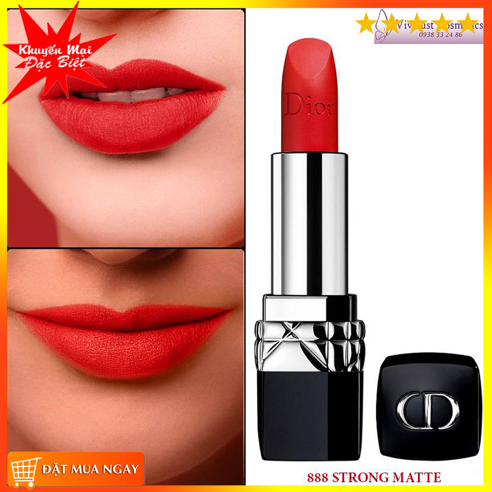 Son môi cao cấp lên màu cực xịn đến từ thương hiệu nổi tiếng- Chất son mềm mượt, đầy đặn, không khô môi, lên màu siêu chuẩn, mang màu cam pha đỏ nổi bật sẽ tôn làn da của Bạn thêm rạng ngời khi lên môi