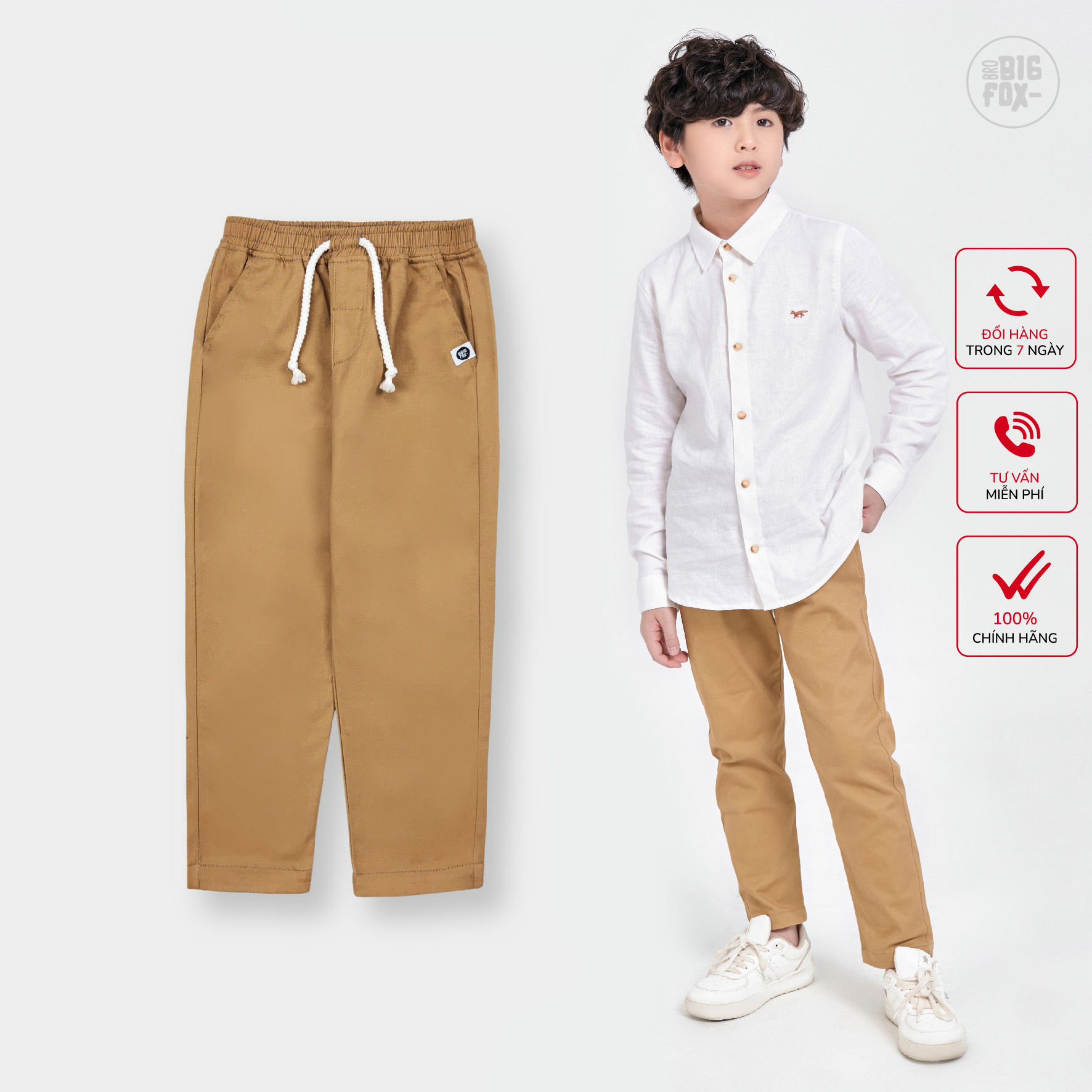 Quần kaki bé trai quần dài cho bé phong cách Âu Mỹ 5-11