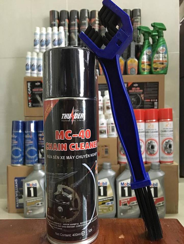 Chai vệ sinh sên Chain Cleaner 400ml - Bàn chải.