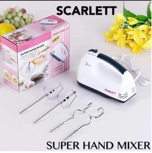 Máy đánh trứng cầm tay 7 cấp độ Scarlet- Máy đánh kem cầm tay- Máy trộn bột, trộn salat cầm tay- Máy đánh trứng cầm tay mini công suất lớn