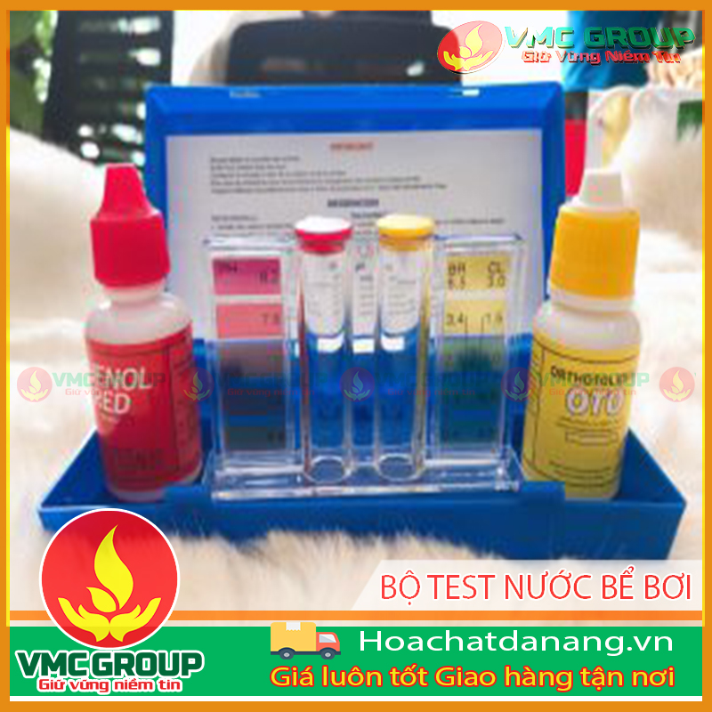 Hộp thử nước bể bơi đo hàm lượng clo và ph trong nước