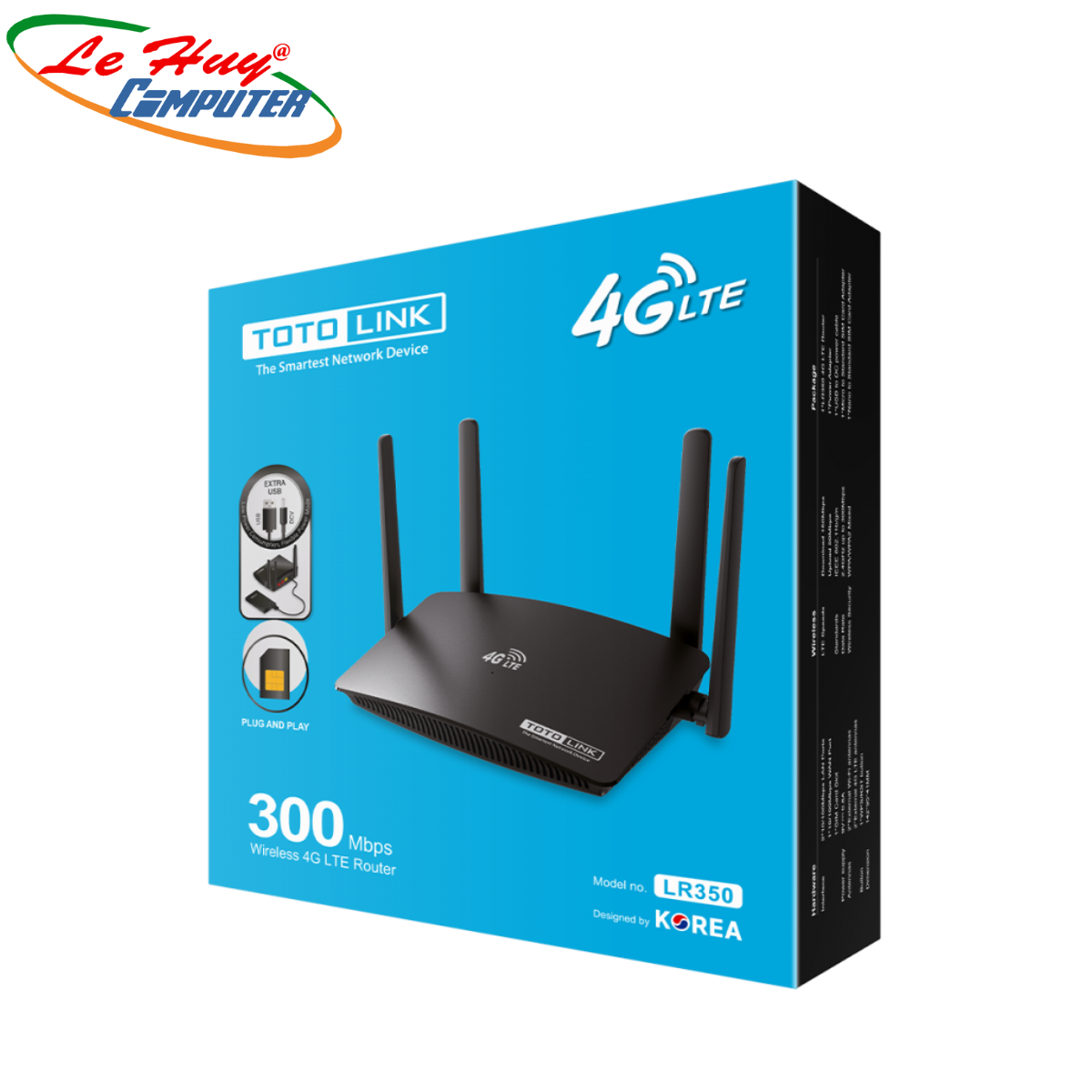 Bộ phát Wi-Fi 4G LTE Totolink LR350 chuẩn N tốc độ 300Mbps