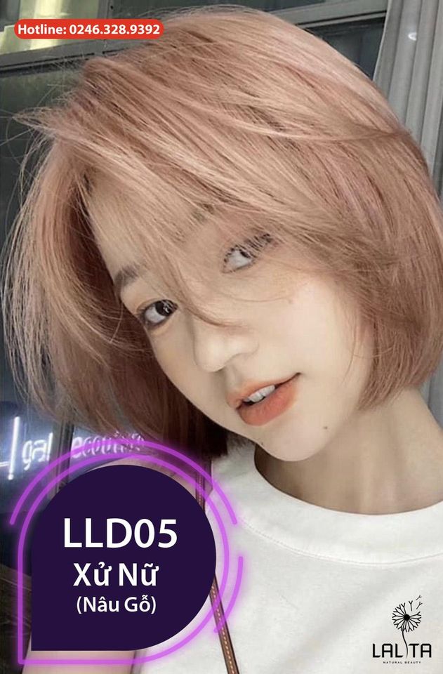 (Không cần tẩy) Thuốc nhuộm tóc màu nâu gỗ LLD05 LALITA chính hãng 💖 TẶNG KÈM 1 CHAI OXY TRỢ DƯỠNG 100ML 💖