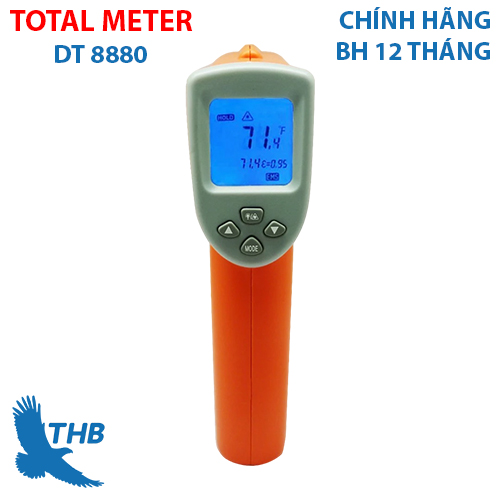Thiết bị đo nhiệt từ xa DT8880 đo đến 880 độ, 2 tia laser cho thiết bị, nguồn nhiệt