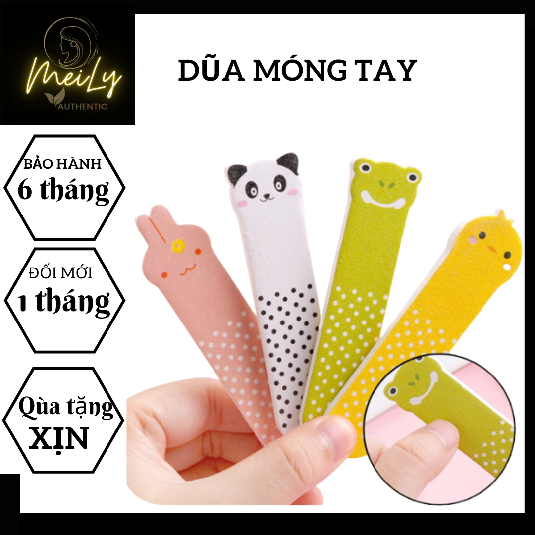 Dũa móng tay động vật mini 2 mặt - dũa móng hình thú dễ thương meily