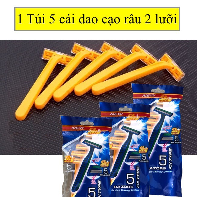 Combo 15 dao cạo râu cán vàng