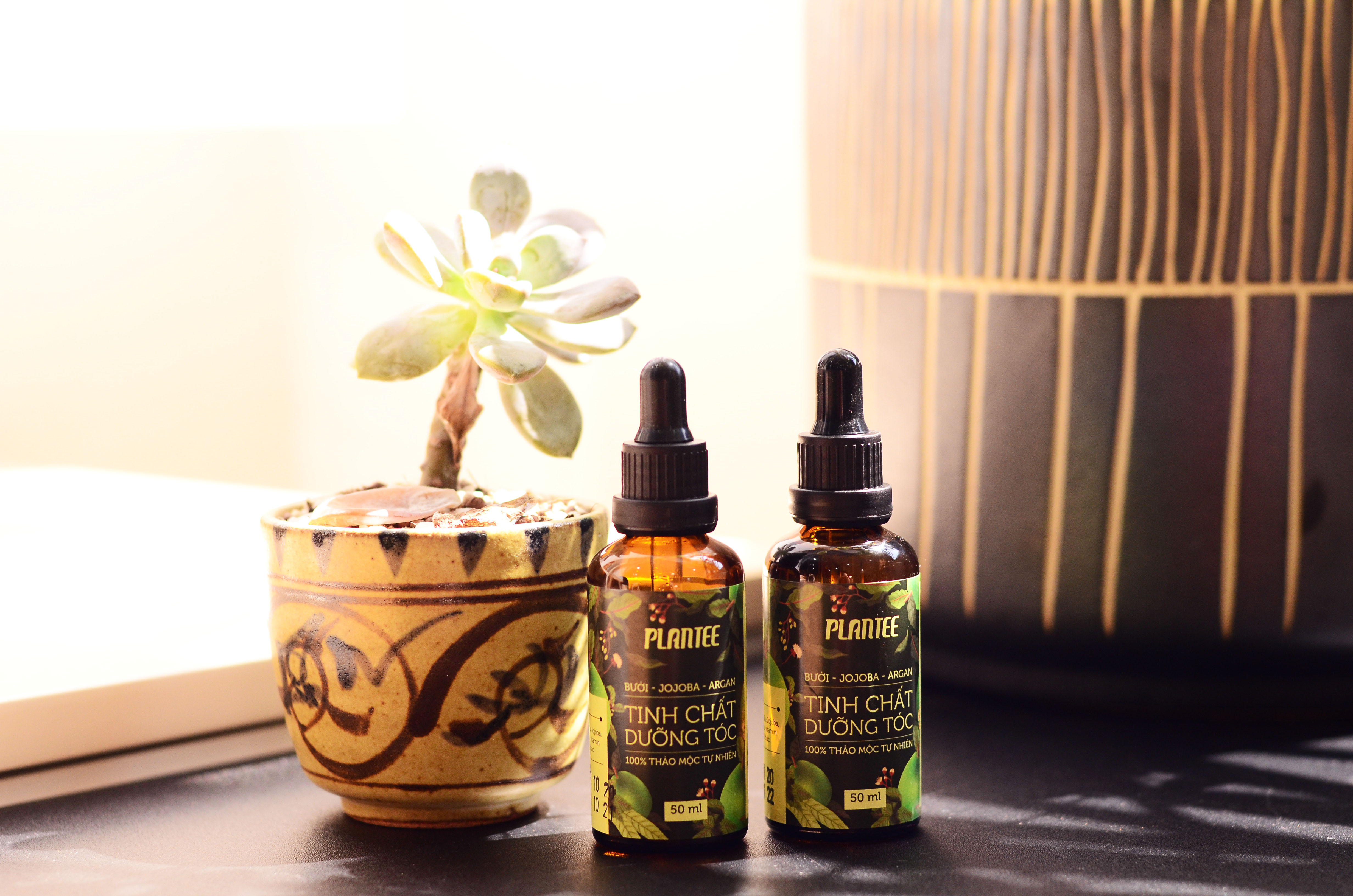 Combo tinh chất dưỡng tóc - Bộ đôi 2 tinh dầu dưỡng tóc plantee giúp tóc mềm mượt