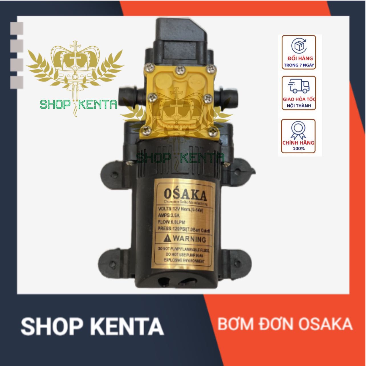 MÁY BƠM NƯỚC ĐƠN MINI 9V-14V - Bơm rửa xe, trợ lực vòi sen, máy giặt, phun sương, phun xịt thuốc trừ sâu