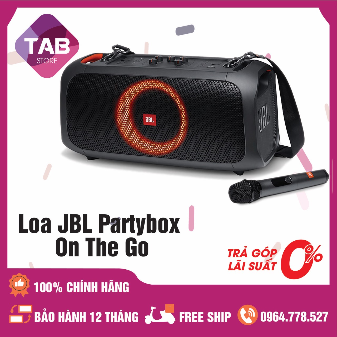 Loa JBL PartyBox On The Go NEW - Bảo Hành 12T