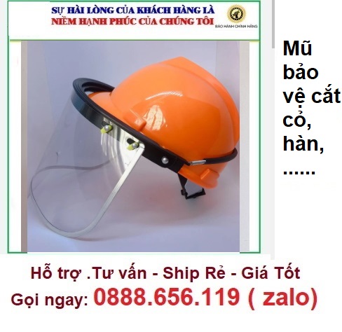 Mũ bảo hộ cắt cỏ, an toàn khi cắt cỏ, cưa cây, làm đồng