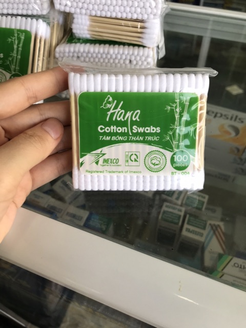 Tăm bông cao cấp hana gói 100-200 cây
