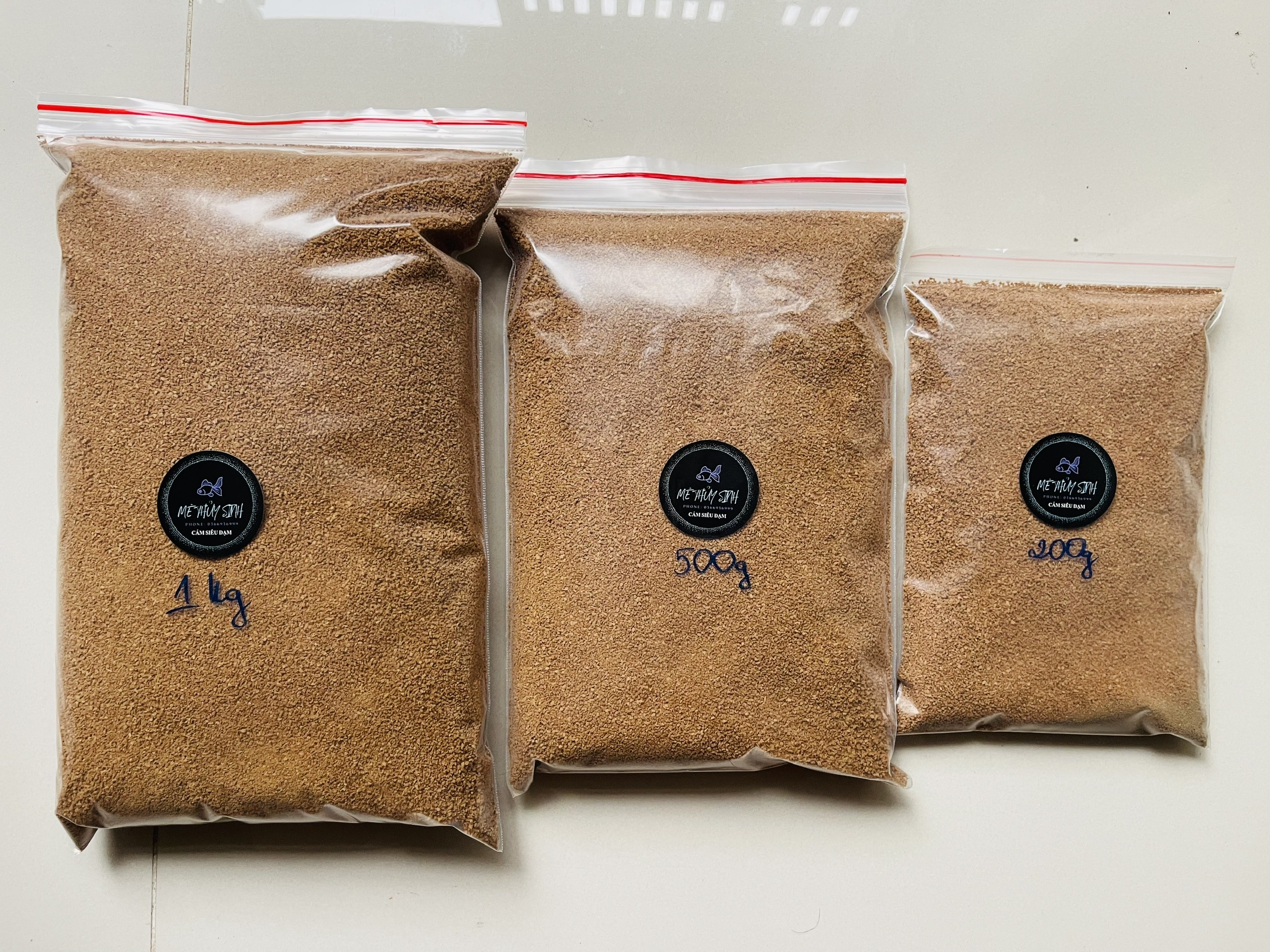  Sỉ 200g - 500g - 1Kg  Cám Siêu Đạm - Thức ăn giàu dinh dưỡng cho cá bảy màu cá betta cá vàng guppy,... 