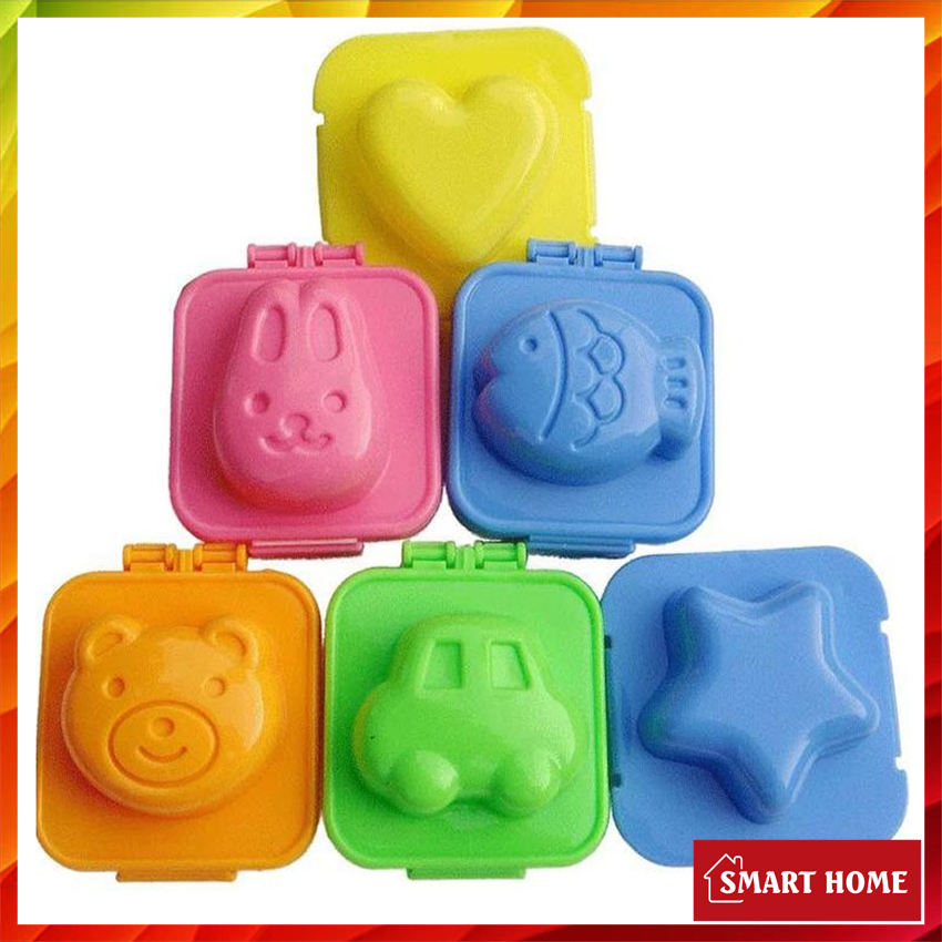 Set 6 khuôn bento làm cơm, ép trứng, làm bánh, thạch dễ thương giúp cho bé ăn ngon hơn, trang trí đồ ăn hấp dẫn hơn
