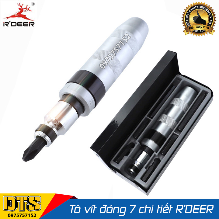 Bộ tô vít đóng 6 mũi cao cấp R'DEER RT-6A, thép Chrome Vanadium độ cứng cao và chắc chắn, bộ tua vít đóng tự xoay đảo chiều