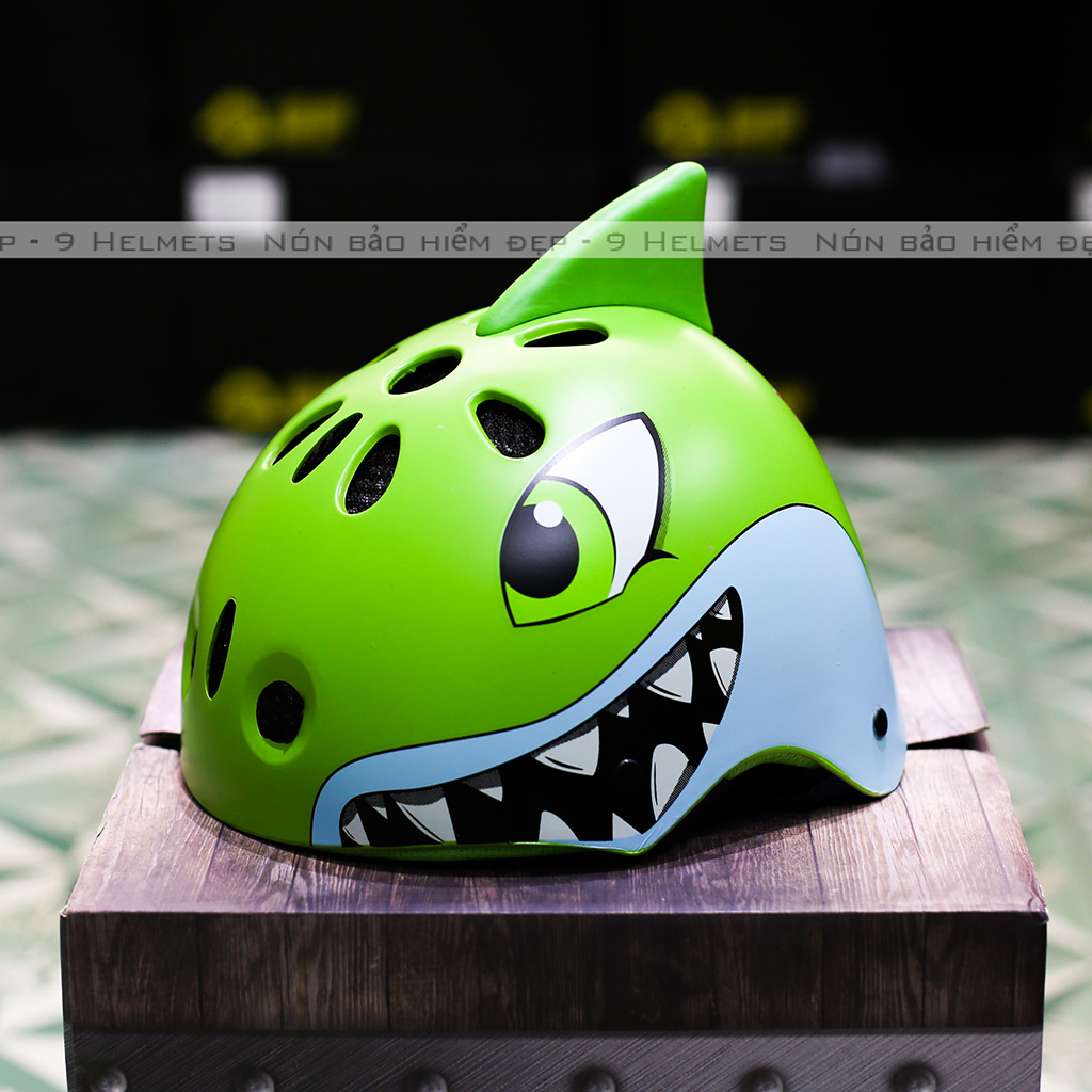Mũ Bảo Hiểm Trẻ Em Cá Mập Cam